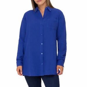 Rachel Roy | Royal Blue Button-Down Shirt | Size XXL